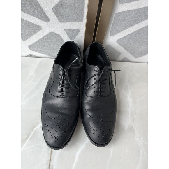 Zara Men Oxford Derby Lace Up Black Leather Dress Wingtip Shoes 40 Us 7 main image 10